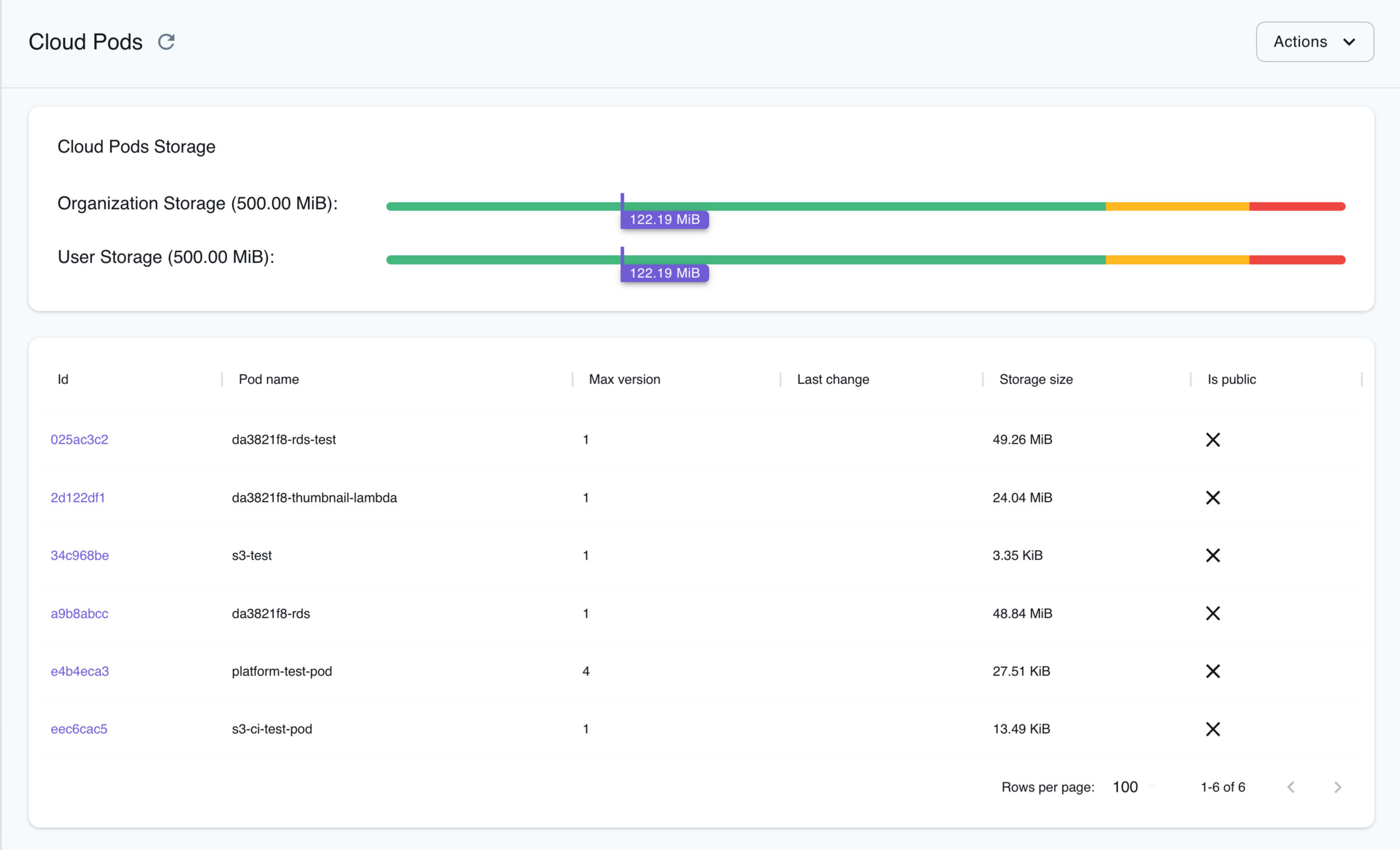 Cloud Pods Web UI